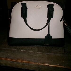kate spade Two-Tone Blush Pink and Black Dome Satchel